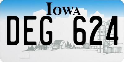 IA license plate DEG624
