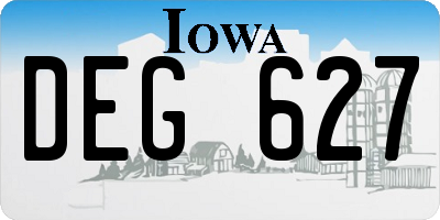 IA license plate DEG627