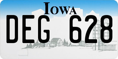 IA license plate DEG628