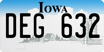 IA license plate DEG632