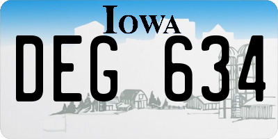IA license plate DEG634