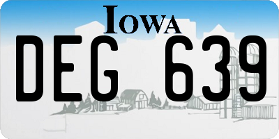 IA license plate DEG639