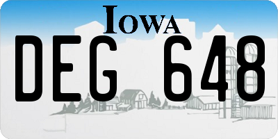 IA license plate DEG648