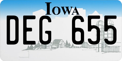 IA license plate DEG655