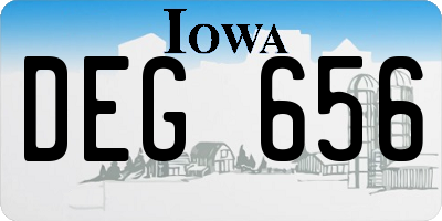 IA license plate DEG656