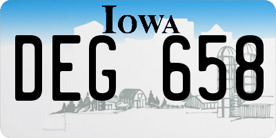 IA license plate DEG658