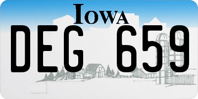 IA license plate DEG659
