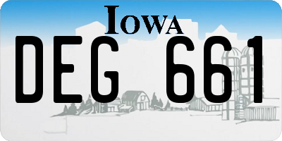 IA license plate DEG661