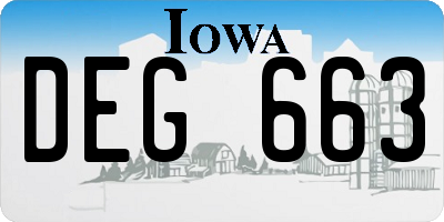 IA license plate DEG663