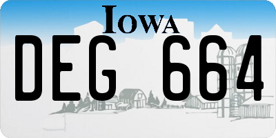 IA license plate DEG664