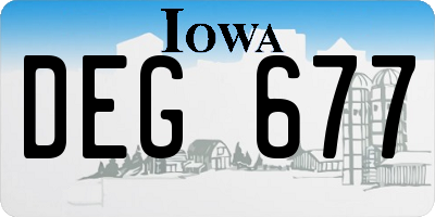 IA license plate DEG677
