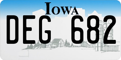 IA license plate DEG682