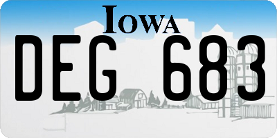 IA license plate DEG683