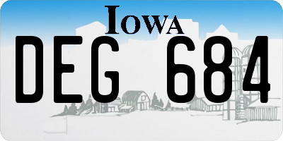 IA license plate DEG684