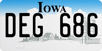 IA license plate DEG686