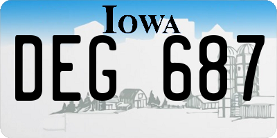 IA license plate DEG687