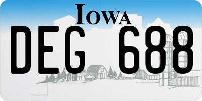 IA license plate DEG688