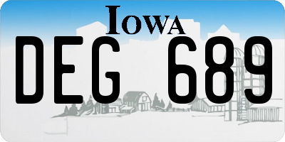 IA license plate DEG689