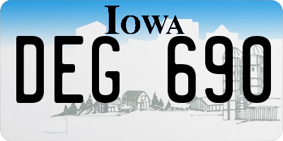 IA license plate DEG690