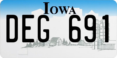 IA license plate DEG691