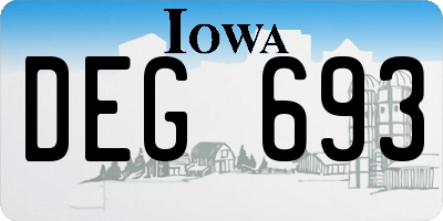 IA license plate DEG693
