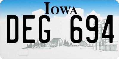 IA license plate DEG694