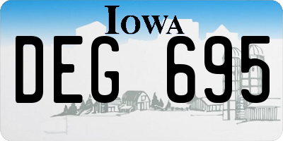 IA license plate DEG695