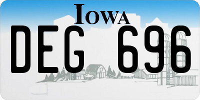 IA license plate DEG696
