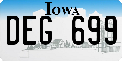 IA license plate DEG699