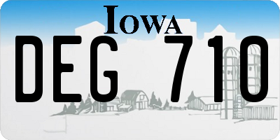 IA license plate DEG710