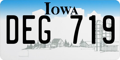 IA license plate DEG719