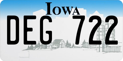 IA license plate DEG722