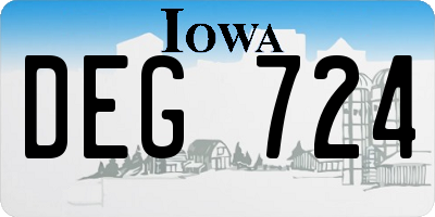 IA license plate DEG724
