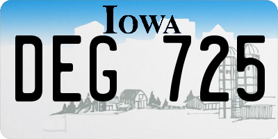 IA license plate DEG725