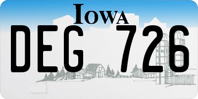 IA license plate DEG726