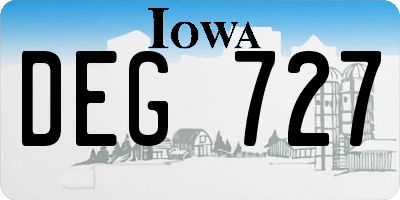 IA license plate DEG727