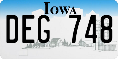 IA license plate DEG748