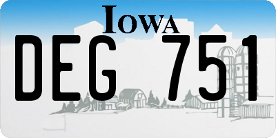 IA license plate DEG751