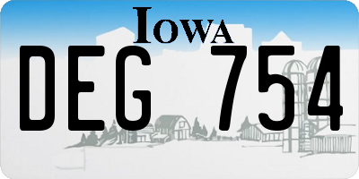 IA license plate DEG754