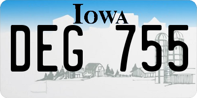 IA license plate DEG755
