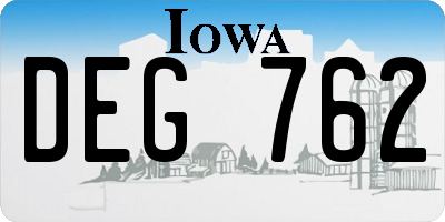 IA license plate DEG762