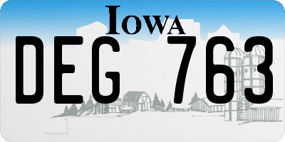 IA license plate DEG763