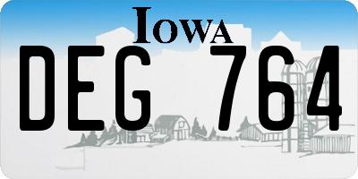 IA license plate DEG764