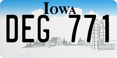 IA license plate DEG771