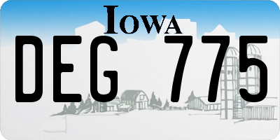 IA license plate DEG775