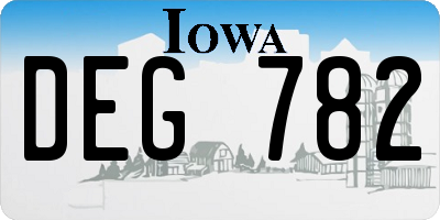 IA license plate DEG782