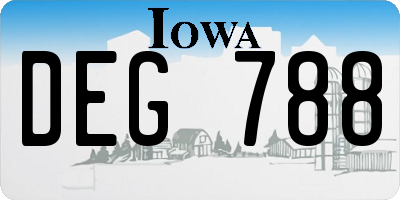 IA license plate DEG788