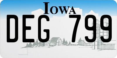 IA license plate DEG799