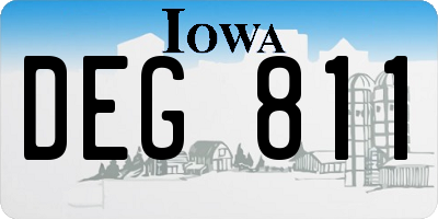 IA license plate DEG811