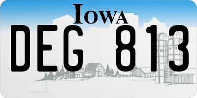 IA license plate DEG813